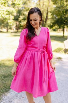 Šaty "Boho Breeze" - fuchsia