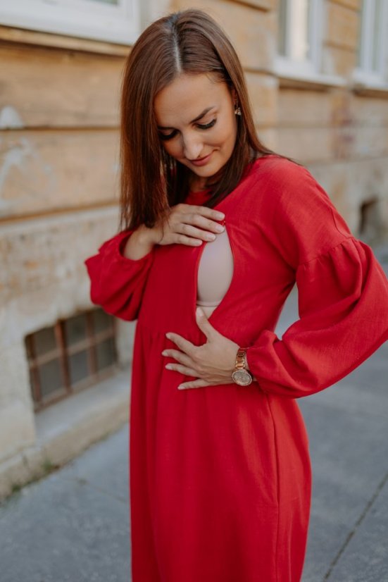 Ľanové šaty "Maison Linen" MIDI - rôzne farby