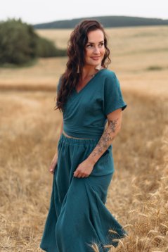 Mušelínový set Elia Wrap short - rôzne farby a vzory