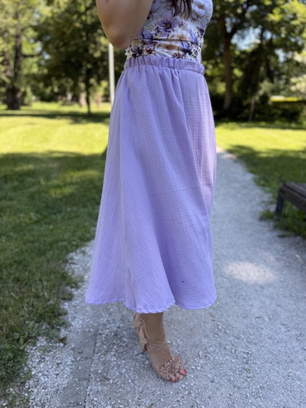 Mušelínová sukňa Elia - rôzne farby a vzory