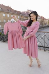 Šaty "Boho Breeze" MAMA A DCÉRA - tmavá staroružová