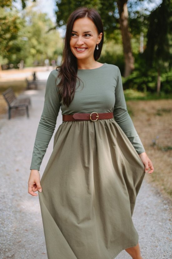 Šaty „Amélia“ – khaki
