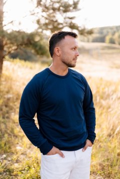 Pánska mikina/svetrík - tmavomodrá