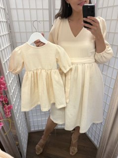 Šaty "Boho Breeze" MAMA A DCÉRA - marhuľka