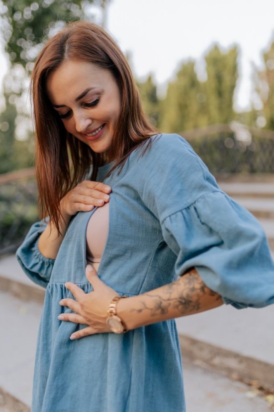 Ľanové šaty "Maison Linen" - tmavá mäta