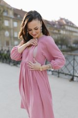 Šaty "Boho Breeze" - tmavá staroružová