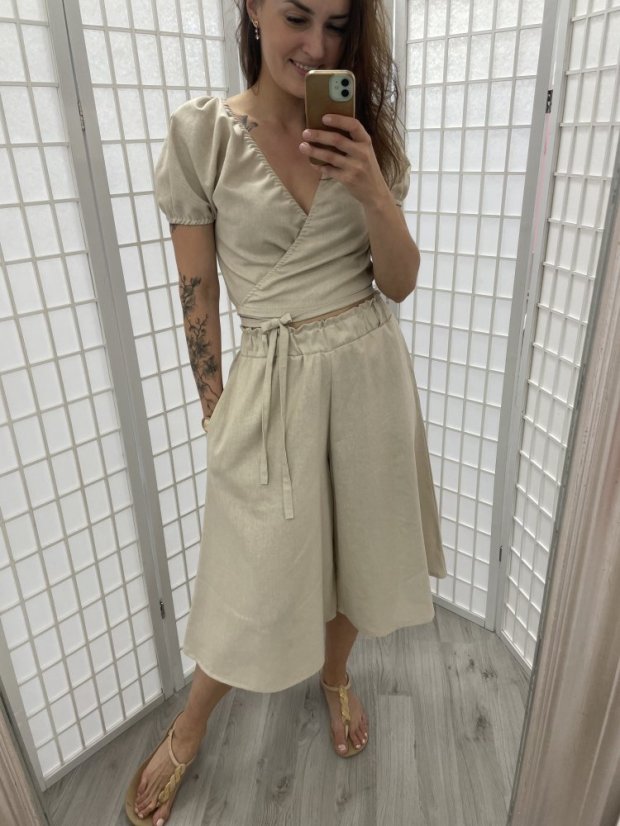 Ľanový 3/4 zavinovací set - rôzne farby