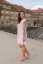 Elegantné šaty na dojčenie – bledo ružové - Veľkosť: XL/2XL