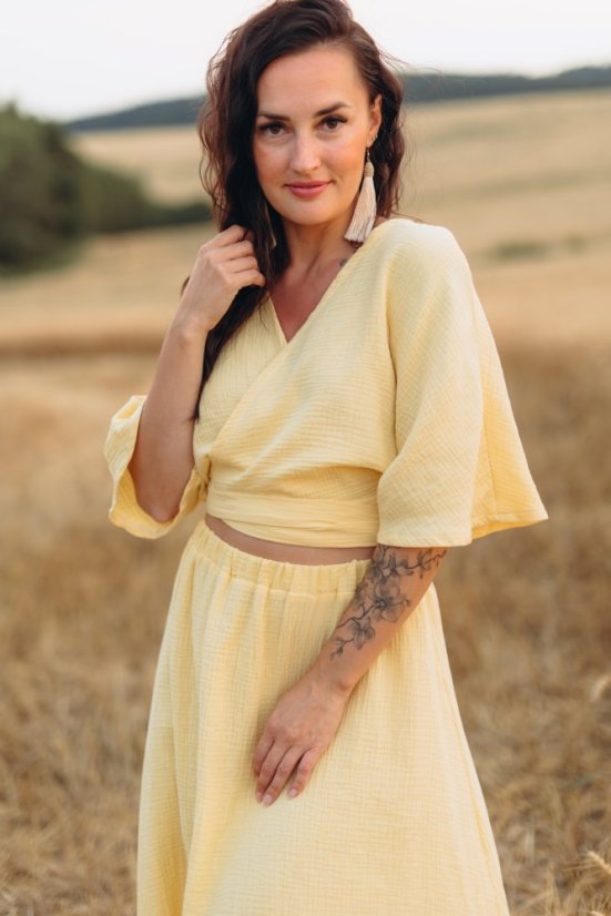 Mušelínový kimono top Elia comfy - rôzne farby a vzory