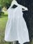Dievčenské ľanové šaty - biele - Veľkosť detské oblečenie: 92-98