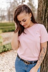 Oversized tričko - MAMA a SYN/DCÉRA - staroružová