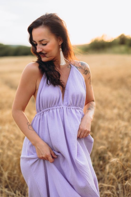 Mušelínové šaty Aria - MAMA  a DCÉRA - rôzne farby a vzory
