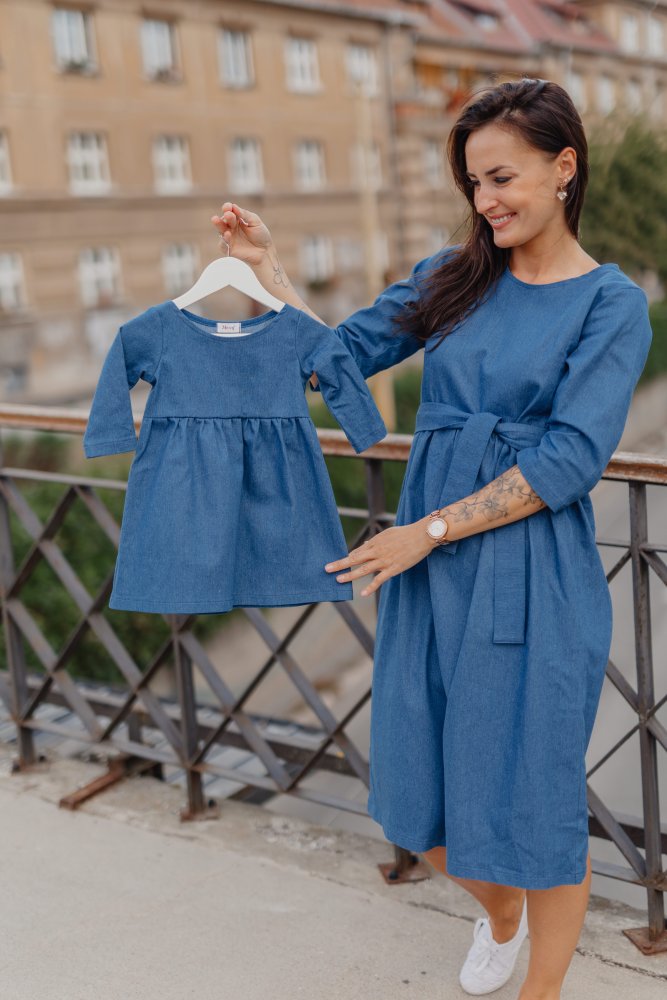 Denim Comfort - Vzor tenšej rifloviny - Svetlomodré čerešne