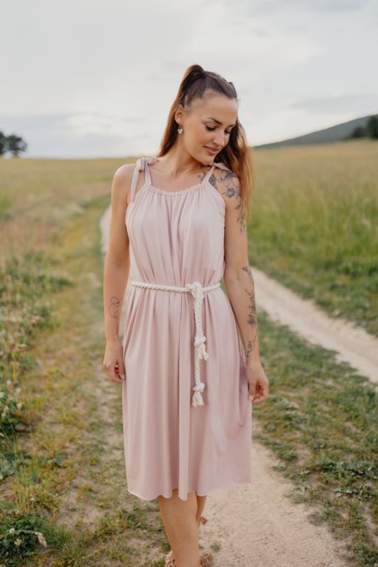Bambusové šaty – staroružové