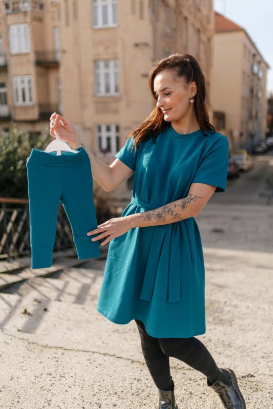 Ačkové šaty a MATCHY tepláčky MAMA a SYN/DCÉRA– Rôzne farby - Veľkosť: XXS