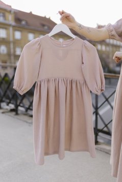 Dievčenské šaty "Boho Breeze" - béžové