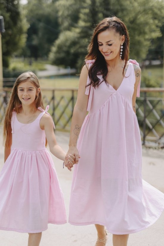 Ľanové šaty "Aura" MAMA A DCÉRA - rôzne farby