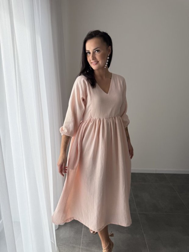 Šaty "Boho Breeze" MAMA A DCÉRA - marhuľka