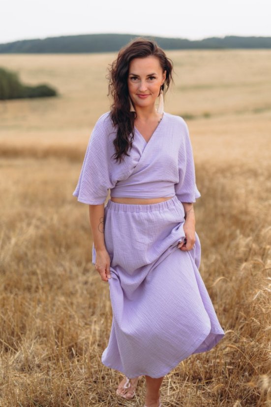 Mušelínový set Elia Wrap comfy - lila