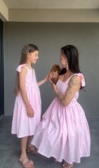 Ľanové šaty "Aurela romantika" MAMA A DCÉRA - rôzne farby
