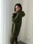 ELARA SET – asymetrická mikina & rebrované legíny - khaki zelená