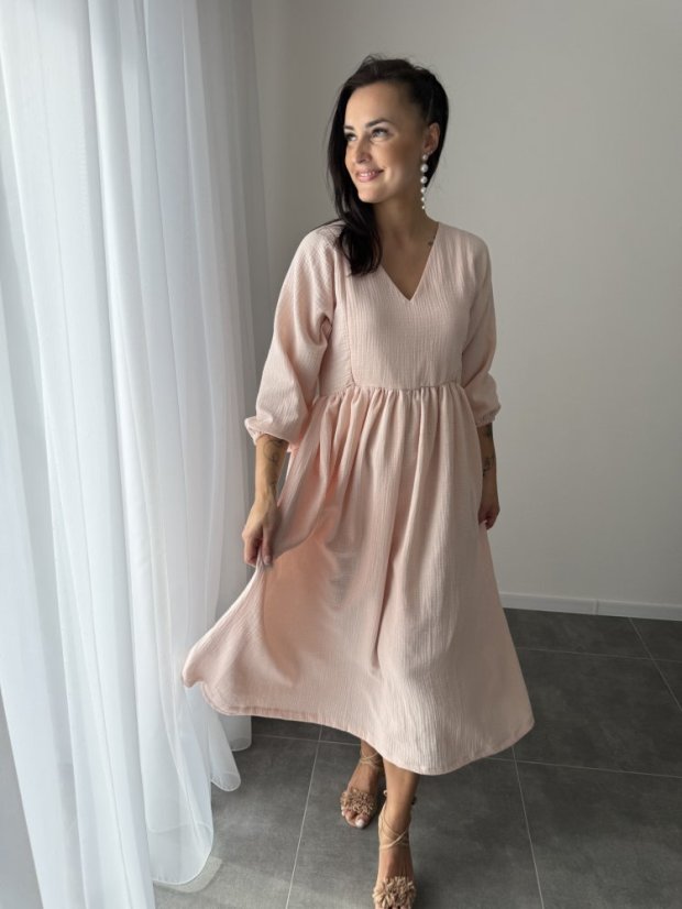 Šaty "Boho Breeze" MAMA A DCÉRA - marhuľka