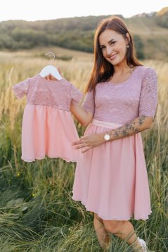 Spoločenské šaty "Grace" – MAMA A DCÉRA – staroružové