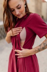 Šaty "Luna" Basic – Bordové