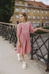 Šaty "Boho Breeze" MAMA A DCÉRA - tmavá staroružová