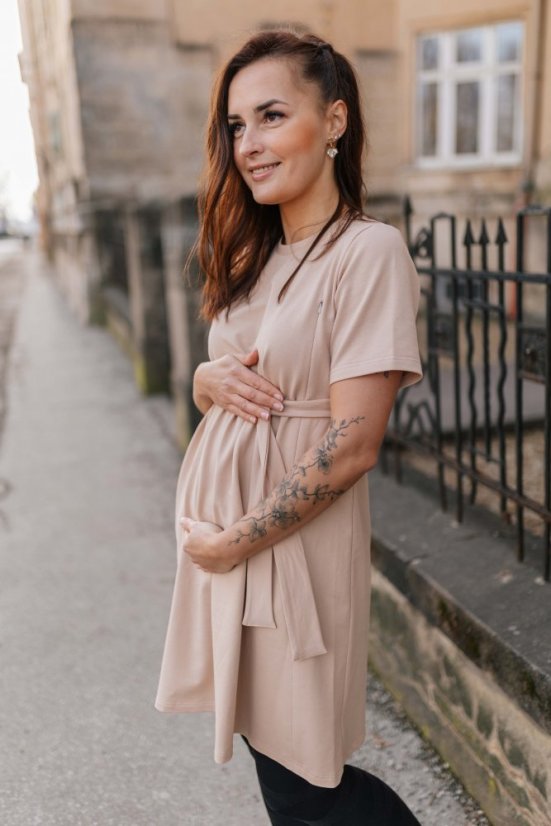 Šaty "Luna" Basic - MAMA a DCÉRA – Beige