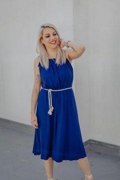 Bambusové šaty na dojčenie – kráľovská modrá