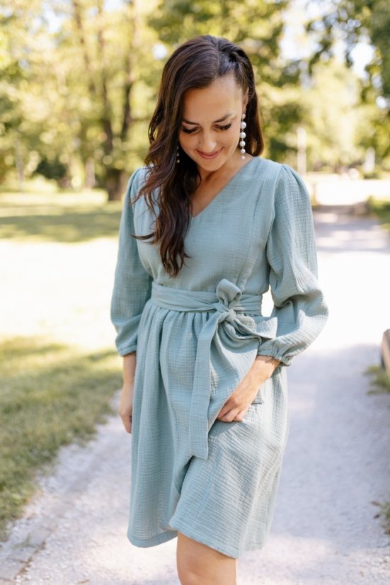 Šaty "Boho Breeze" - púdrová mäta