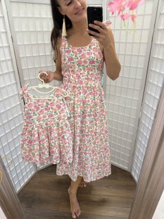 Šaty "Aura" NEKOJO - MAMA A DCÉRA - kvety