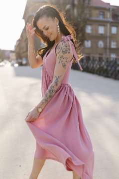 Šaty "Aura" - tmavá staroružová