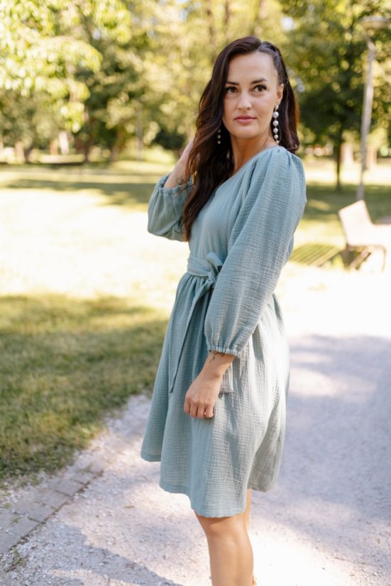 Šaty "Boho Breeze" - púdrová mäta