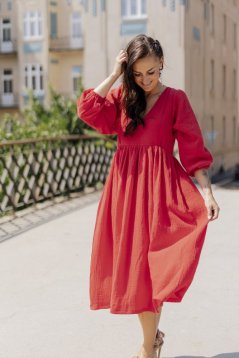 Šaty "Boho Breeze" - Červené