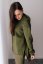ELARA SET – asymetrická mikina & rebrované legíny - khaki zelená