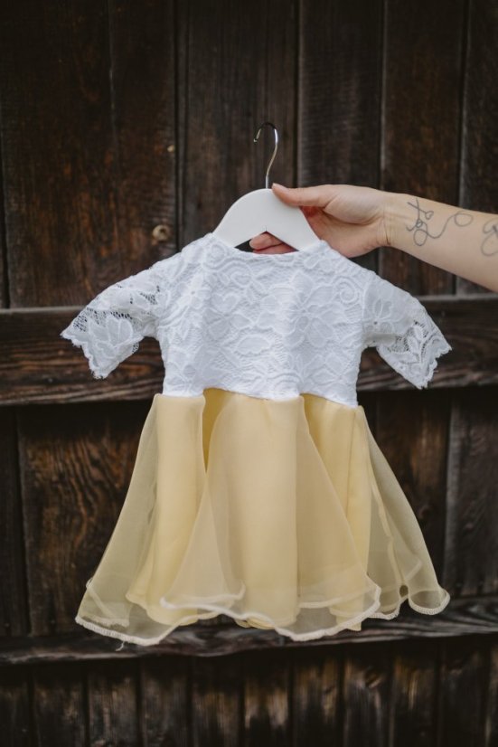 Spoločenské šaty "Grace" – MAMA A DCÉRA – Bielo – Zlaté