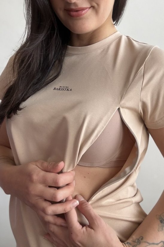 Mliečna baristka - Bavlnené oversize tričko - rôzne farby