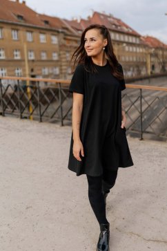 Teplákové šaty "Luna" – čierne