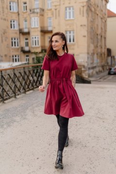 Teplákové šaty "Luna" – Bordové