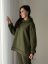 ELARA SET – asymetrická mikina & rebrované legíny - khaki zelená