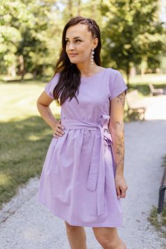 Ľanové krátke šaty - tenší ľan - rôzne farby