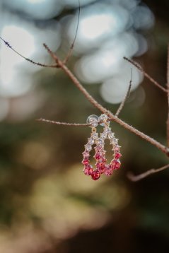 Kamienkové náušnice - ružové slzičky