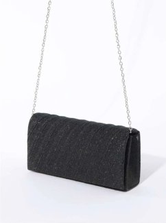 Elegantná trblietavá kabelka - čierna