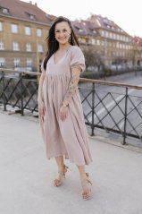 Šaty "Boho Breeze" MAMA A DCÉRA - béžové