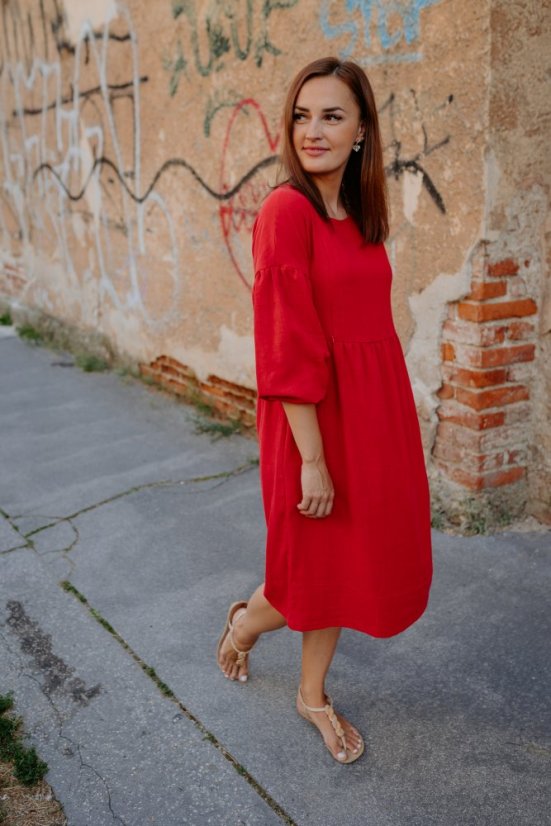 Ľanové šaty "Maison Linen" MIDI - rôzne farby