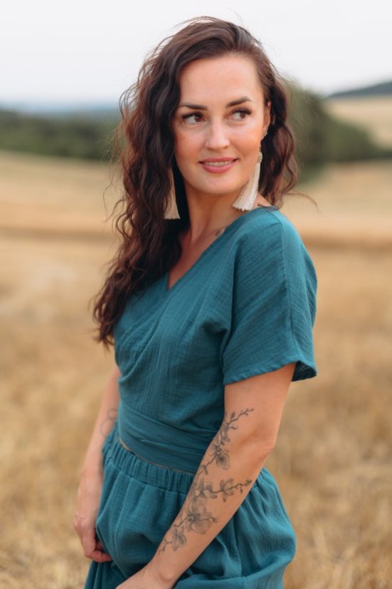 Mušelínový kimono top Elia short - rôzne farby a vzory