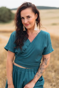Mušelínový kimono top Elia short - rôzne farby a vzory