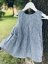 Dievčenské ľanové šaty - tmavomodrý pásik